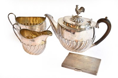 Lot 156 - A Three-Piece Victorian Silver Tea-Service, by...