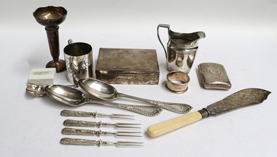 Lot 167 - A collection of assorted silver and silver...