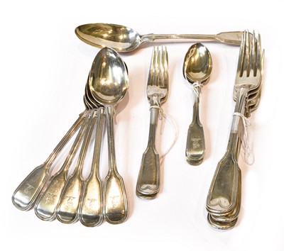 Lot 151 - A Collection of Victorian Silver Flatware,...