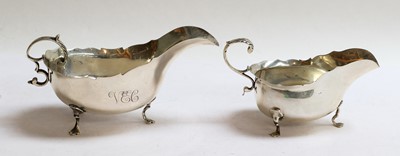 Lot 73 - An Edward VII and a George V Silver Sauceboat,...