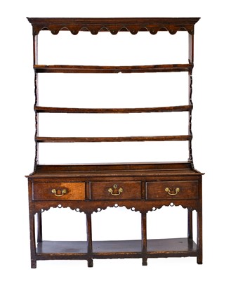 Lot 779 - A Mid 18th Century Oak and Pine-Lined Open...