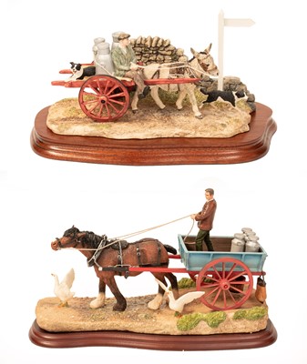 Lot 1053 - Border Fine Arts 'Delivering The Milk' (Donkey Cart)