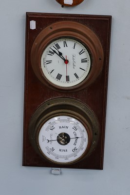 Lot 1399 - A mahogany and inlaid wheel barometer signed...