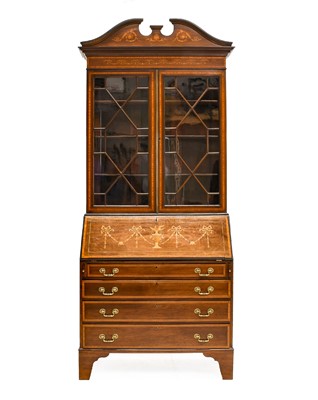 Lot 721 - An Edwardian Mahogany, Satinwood Banded and...