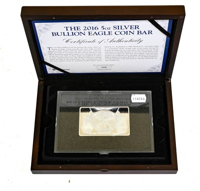 Lot 439 - One Dollar 'American Eagle' Fine Silver 5oz...