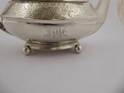 Lot 2097 - A George IV Provincial Silver Teapot
