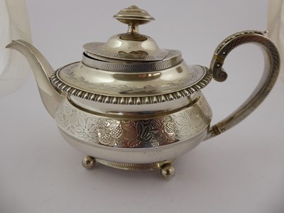 Lot 2097 - A George IV Provincial Silver Teapot