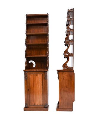 Lot 594 - A Pair of George IV Carved Mahogany Bookcases,...