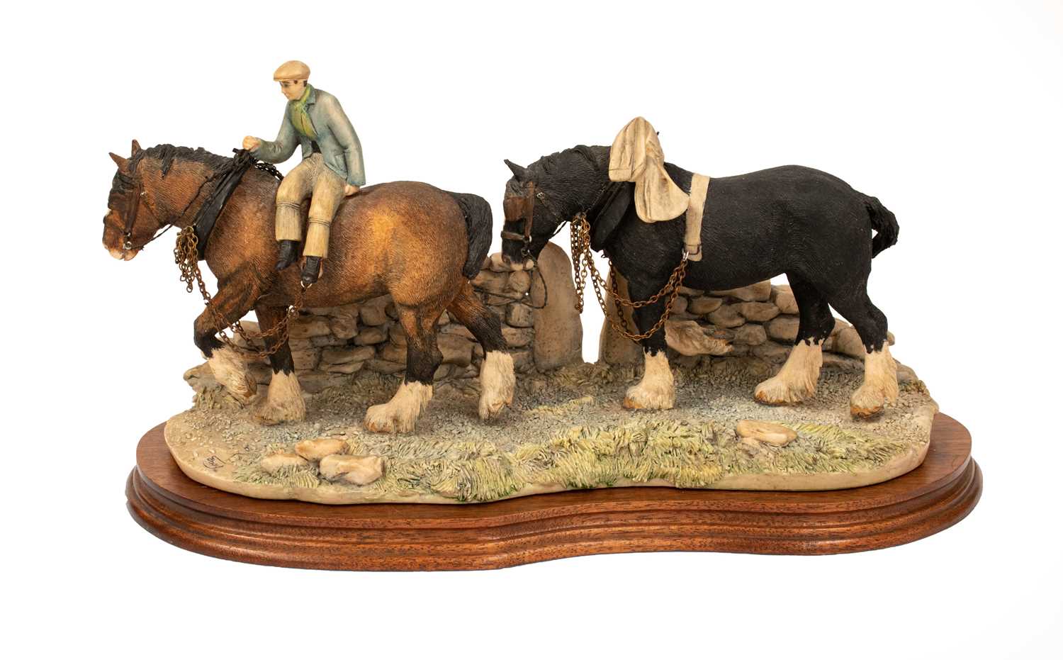 Lot 1046 - Border Fine Arts 'Coming Home' (Two Heavy Horses)