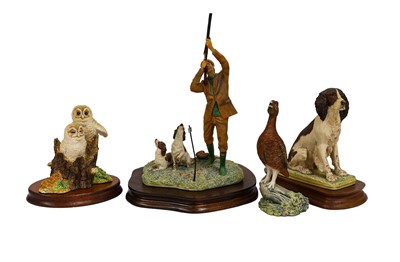 Lot 1078 - Border Fine Arts 'Reaching for the High Bird' (Second Version - Spaniels)