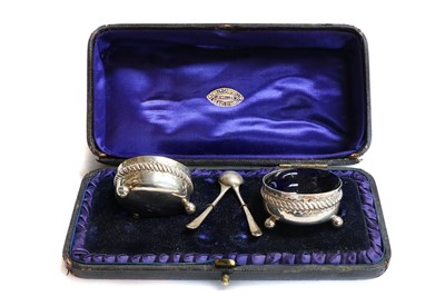 Lot 97 - A Cased George V Silver Condiment Set,...