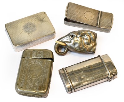 Lot 125 - Five Various Victorian and Later Silver or...