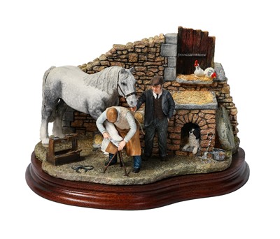 Lot 1054 - Border Fine Arts 'Finishing Off' (Horse and Blacksmith)