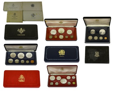 Lot 421 - 9 x Commonwealth Silver and Base Metal Proof...