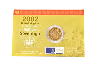 Lot 298 - Elizabeth II, 'Bullion' Sovereign 2002,...