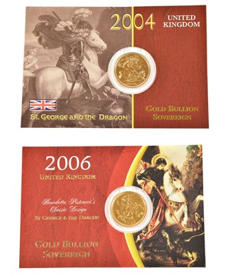 Lot 302 - 2 x Elizabeth II, 'Bullion' Sovereigns: 2004...
