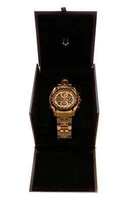 Lot 274 - A chronograph quartz wristwatch, signed Bulova,...