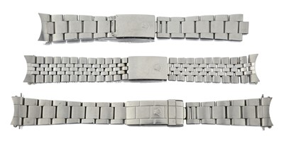 Lot 2387 - Three Rolex Stainless Steel Bracelets