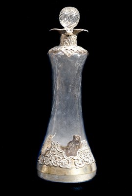 Lot 114 - An Edward VII Silver-Mounted Glass Decanter,...