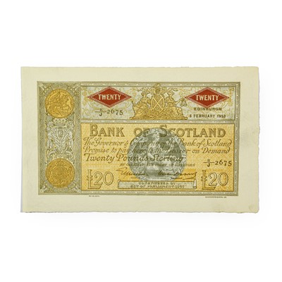 Lot 459 - Bank of Scotland, £20 1953, 1935-1965 Issue,...