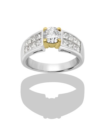 Lot 2181 - An 18 Carat White Gold Diamond Ring