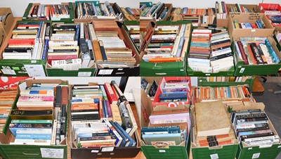 Lot 1238 - Eighteen boxes of books, including: military...