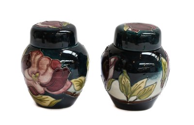 Lot 380 - A pair of modern Moorcroft ginger jars and...