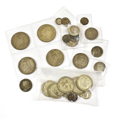 Lot 187 - Mixed British and Foreign Silver Coinage, to...