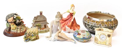 Lot 322 - A Lladro figure group, Nao figures, Royal...