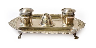 Lot 17 - An Edward VII Silver Inkstand, by Charles...