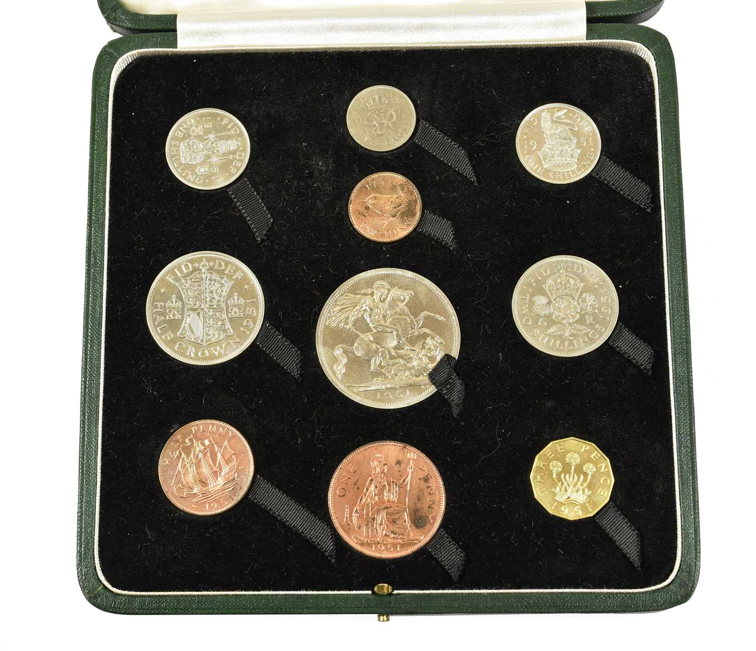Lot 396 - George VI, Mid-Century Proof Set 1950, 9 coins...