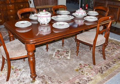 Lot 1418 - A Victorian mahogany extending dining table...