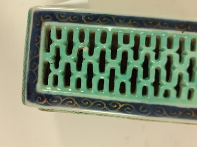 Lot 139 - A Chinese Porcelain Cricket Cage, 19th century,...