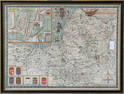 Lot 1202A - John Speed map of Somerset Shire, published by...