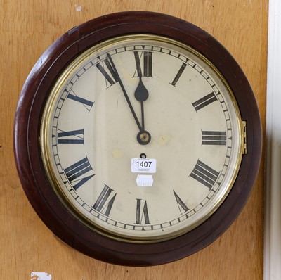 Lot 1407 - A 19th century fusee wall timepiece in...