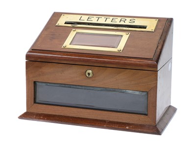 Lot 294 - An Edwardian mahogany Country House letter box,...