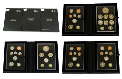 Lot 414 - 3 x UK Proof Coin Sets, to include: 2014...