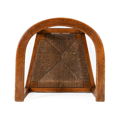 Lot 308 - An Arts & Crafts Oak Tub Chair, with shaped...