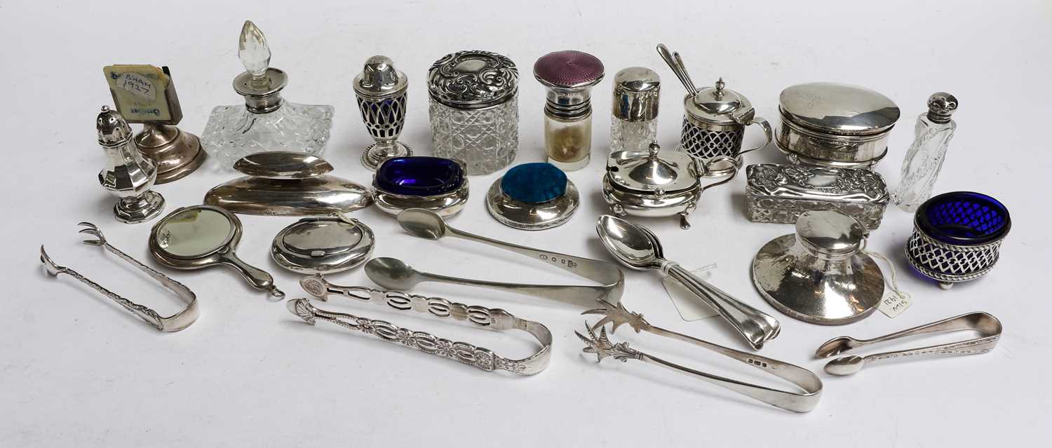 Lot 165 - A collection of assorted silver, including:...