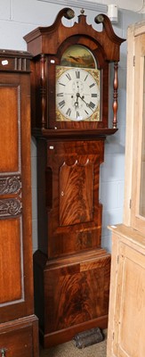 Lot 1321 - A mahogany eight day long case clock, 14''...