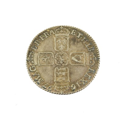 Lot 142 - ♦William III, 2 x Shillings: 1697 third draped...