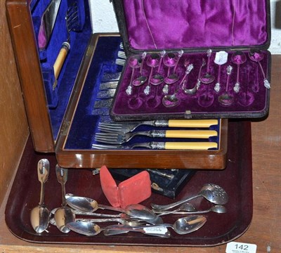 Lot 142 - A cased set of twelve Victorian silver coffee spoons, Sheffield 1882, each with an apostle...