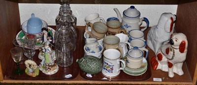 Lot 143 - Commemorative wares, decanters, Staffordshire dogs, decorative ceramics etc