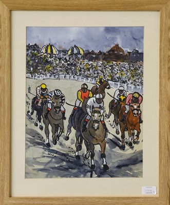 Lot 1105 - Eric H Hill (1921-2021) "Race Horses" Signed,...