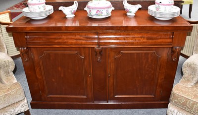 Lot 1262 - A 19th century mahogany two-door chiffonier...