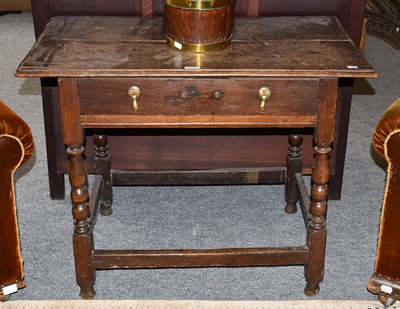 Lot 1278 - An 18th century provincial oak side table...