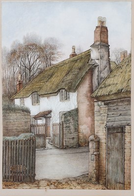 Lot 1207 - R H Atkin (20th century) "A Devonshire Cottage"...