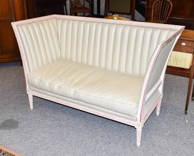 Lot 1300 - A painted French sofa in the Louis XVI style,...