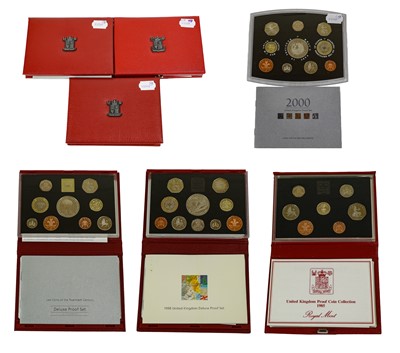 Lot 402 - ♦3 x The UK Deluxe Edition Proof Sets,...
