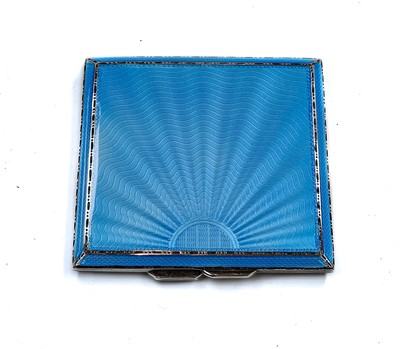 Lot 177 - An Edward VIII Silver and Enamel Compact, by...